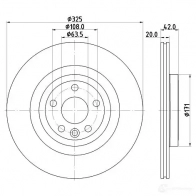 Тормозной диск HELLA 5QZ V9FS 1437483872 8DD 355 132-601 - Изображение 3