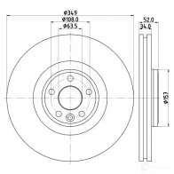 Тормозной диск HELLA 9S 583 1437483786 8DD 355 131-961 - Изображение 4