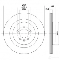 Тормозной диск HELLA 8DD 355 126-641 T9DE P4 1437483599 - Изображение 4