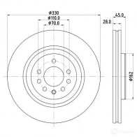 Тормозной диск HELLA 1437484055 4 FL02K6 8DD 355 132-761 - Изображение 3