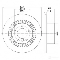 Тормозной диск HELLA 55619 PRO_HC 8DD 355 126-331 Mercedes G-Class 36BL4F