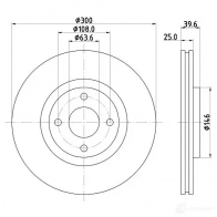 Тормозной диск HELLA CR 7BO 1437482108 8DD 355 132-721 - Изображение 4