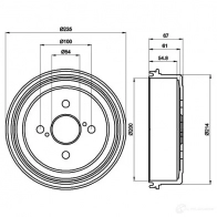 Тормозной барабан HELLA K0SL3 33433 6290 8 8DT 355 302-161