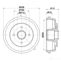 Тормозной барабан HELLA 8dt355302941 6 1434 33494 FDFL5 - Изображение 1