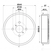 Тормозной барабан HELLA 1437467751 K 04EEA 8dt355303161 - Изображение 4