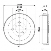 Тормозной барабан HELLA 613 49 Toyota Yaris (XP90) 2 Седан 1.5 (NCP93) 109 л.с. 2007 – 2024 2P7RDEU 8DT 355 301-751