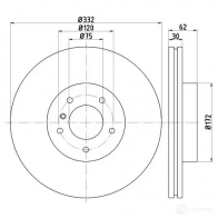 Тормозной барабан HELLA 33297 8dt355300741 6128 3 1R2X9 - Изображение 3