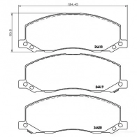 Тормозные колодки, комплект HELLA Opel Insignia (A) 1 Седан 2.0 Turbo (69) 250 л.с. 2014 – 2017 8db355013061 244 18 24419