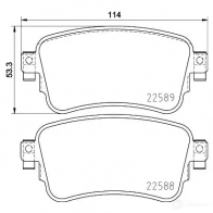 Тормозные колодки дисковые, комплект HELLA S 5LNO 1437477875 8DB 355 037-681