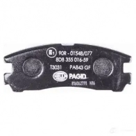 Тормозные колодки дисковые, комплект HELLA 8DB 355 016-591 2170 6 29634 21707 - Изображение 3