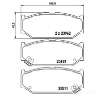 Тормозные колодки, комплект HELLA Suzuki Swift 23 962 25181 8db355021121