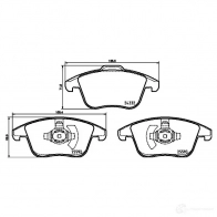 Тормозные колодки дисковые, комплект HELLA 8DB 355 037-781 JE A9XKR 1437446730 - Изображение 4