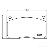 Тормозные колодки дисковые, комплект HELLA 8DB 355 009-611 203 80 7067D135 28963