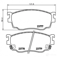 Тормозные колодки дисковые, комплект HELLA 23778 29144 8DB 355 011-561 2377 7