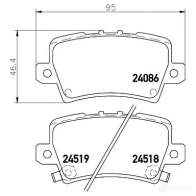 Тормозные колодки, комплект HELLA 8db355006751 24518 24 086 28706 - Изображение 4