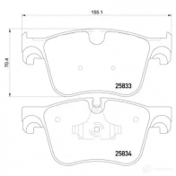 Тормозные колодки дисковые, комплект HELLA 2583 3 8DB 355 020-981 25834 30055 - Изображение 1