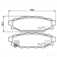 Тормозные колодки дисковые, комплект HELLA 24272 8DB 355 012-261 29210 2 4271 - Изображение 4