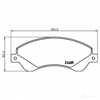 Тормозные колодки дисковые, комплект HELLA 8DB 355 012-771 T1641 29256 2448 5