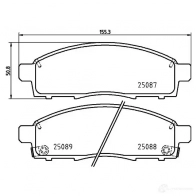 Тормозные колодки дисковые, комплект HELLA 1193334783 8DB 355 023-401 25088 25 087 - Изображение 4