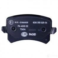 Тормозные колодки дисковые, комплект HELLA 1193335421 T2634 8DB 355 025-341 24 483 - Изображение 3