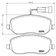 Тормозные колодки дисковые, комплект HELLA 24294 28707 202 61 8DB 355 006-761 - Изображение 4