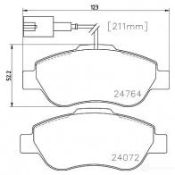 Тормозные колодки, комплект HELLA 29958 24764 2 4072 8db355019921