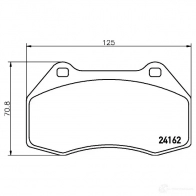 Тормозные колодки, комплект HELLA 29199 2416 2 8db355012151 T1532