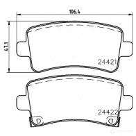 Тормозные колодки дисковые, комплект HELLA 1437955014 DGIY4 J 8DB 355 037-651 - Изображение 4