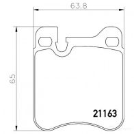Тормозные колодки дисковые, комплект HELLA 2116 3 28866 7364D483 8DB 355 008-491 - Изображение 1