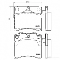 Тормозные колодки дисковые, комплект HELLA 21635 8DB 355 018-381 Volkswagen Transporter (T4) 4 Грузовик 2 0651