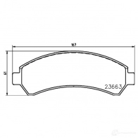 Тормозные колодки дисковые, комплект HELLA 236 63 29176 7593D726 8DB 355 011-911