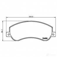 Тормозные колодки, комплект HELLA T1640 8db355012761 2448 4 29255