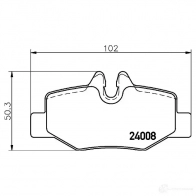 Тормозные колодки, комплект HELLA T1383 24 008 Mercedes Vito (W639) 2 Фургон 2.2 116 CDI 4x4 (6301. 6303. 6305) 163 л.с. 2010 – 2024 8db355010661