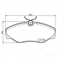 Тормозные колодки дисковые, комплект HELLA 8DB 355 011-091 8699D1500 29102 2 3099 - Изображение 1