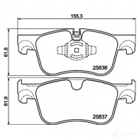 Тормозные колодки дисковые, комплект HELLA 2 5836 30052 8DB 355 020-931 25837