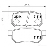 Тормозные колодки, комплект HELLA 8db355005731 21313 28605 213 12 - Изображение 4