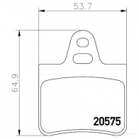Тормозные колодки дисковые, комплект HELLA 28622 T0150 2057 5 8DB 355 005-901