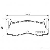 Тормозные колодки, комплект HELLA 2 0008 28602 7257D366 8db355005701 - Изображение 4