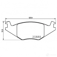 Тормозные колодки дисковые, комплект HELLA 8DB 355 017-491 Seat Cordoba (6K1, 6K2) 1 Седан 1.3 54 л.с. 1993 – 1994 20 889 7204D301