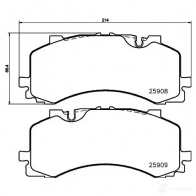 Тормозные колодки дисковые, комплект HELLA Audi A6 (C8) 5 Седан 55 TFSi e quattro restailing 367 л.с. 2021 – 2025 MB8GLZ I 8DB 355 036-471