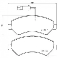 Тормозные колодки, комплект HELLA 8db355023011 30196 24467 2 4466 - Изображение 1