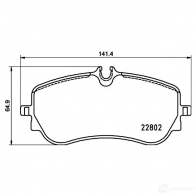 Тормозные колодки дисковые, комплект HELLA 1437477523 8DB 355 037-751 YF01 6HI