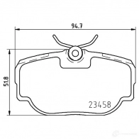Тормозные колодки дисковые, комплект HELLA 28956 7601D493 2345 8 8DB 355 009-541 - Изображение 4