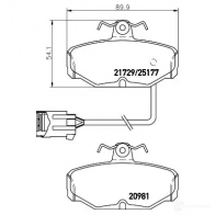 Тормозные колодки, комплект HELLA Ford Scorpio 2 (FE, GFR, GGR) Универсал 2.0 i 16V 136 л.с. 1994 – 1998 8db355018121 2 0981 21729