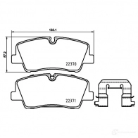 Тормозные колодки дисковые, комплект HELLA Hyundai H350 (M) 1 Кабина с шасси 2.5 CRDI 150 л.с. 2015 – 2025 8DB 355 025-151 22371 223 70