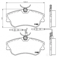 Тормозные колодки, комплект HELLA 2188 8 Renault Espace (JE0) 3 Минивэн 2.2 D 114 л.с. 1997 – 2000 21889 8db355019261