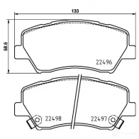 Тормозные колодки дисковые, комплект HELLA 22497 8DB 355 025-211 1424495435 2249 6 - Изображение 4
