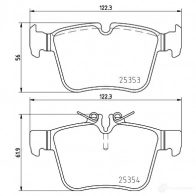 Тормозные колодки дисковые, комплект HELLA 253 53 Mercedes C-Class (S205) 4 Универсал 2.0 C 220 d (2014) 194 л.с. 2018 – 2024 8DB 355 021-831 25354