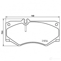 Тормозные колодки дисковые, комплект HELLA 8DB 355 025-721 2 1056 T2657 1424495446 - Изображение 4