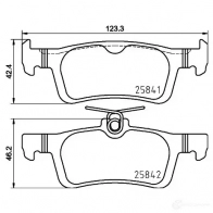 Тормозные колодки дисковые, комплект HELLA 258 41 8DB 355 031-761 1424495456 25842 - Изображение 4